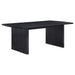 Coaster Brookmead Rectangular Dining Table with 18" Removable Extension Leaf Black Default Title