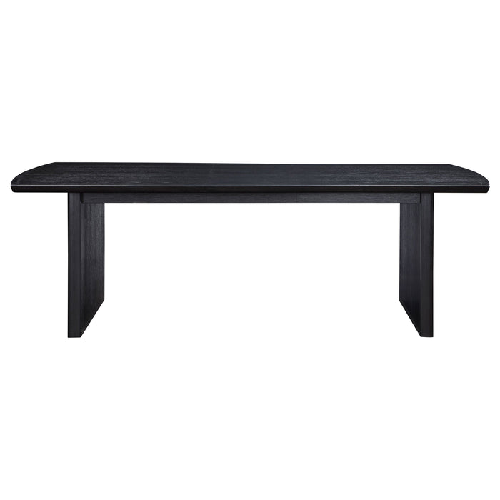 Coaster Brookmead Rectangular Dining Table with 18" Removable Extension Leaf Black Default Title