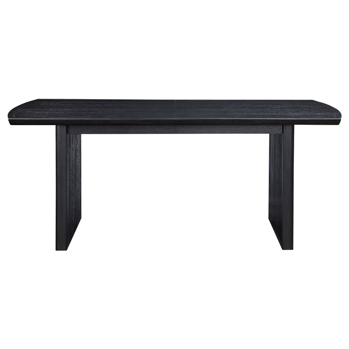 Coaster Brookmead Rectangular Dining Table with 18" Removable Extension Leaf Black Default Title