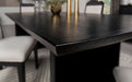 Coaster Brookmead Rectangular Dining Table with 18" Removable Extension Leaf Black Default Title