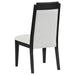 Coaster Brookmead Upholstered Dining Side Chair Ivory and Black (Set of 2) Default Title