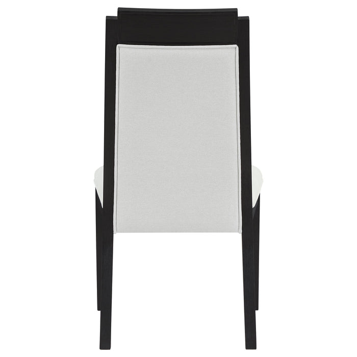 Coaster Brookmead Upholstered Dining Side Chair Ivory and Black (Set of 2) Default Title