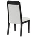 Coaster Brookmead Upholstered Dining Side Chair Ivory and Black (Set of 2) Default Title