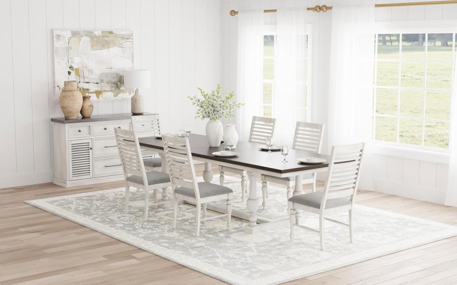 Aventine 5-piece Extension Leaf Dining Set Vintage White