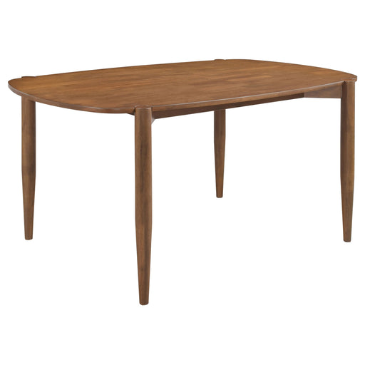 Coaster Dortch Oval Solid Wood Dining Table Walnut Default Title