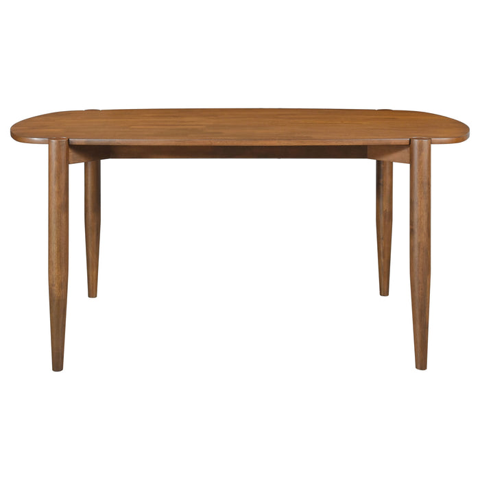 Coaster Dortch Oval Solid Wood Dining Table Walnut Default Title