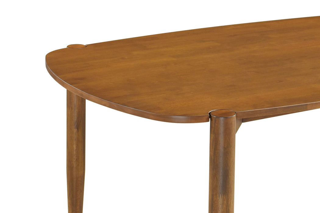 Coaster Dortch Oval Solid Wood Dining Table Walnut Default Title