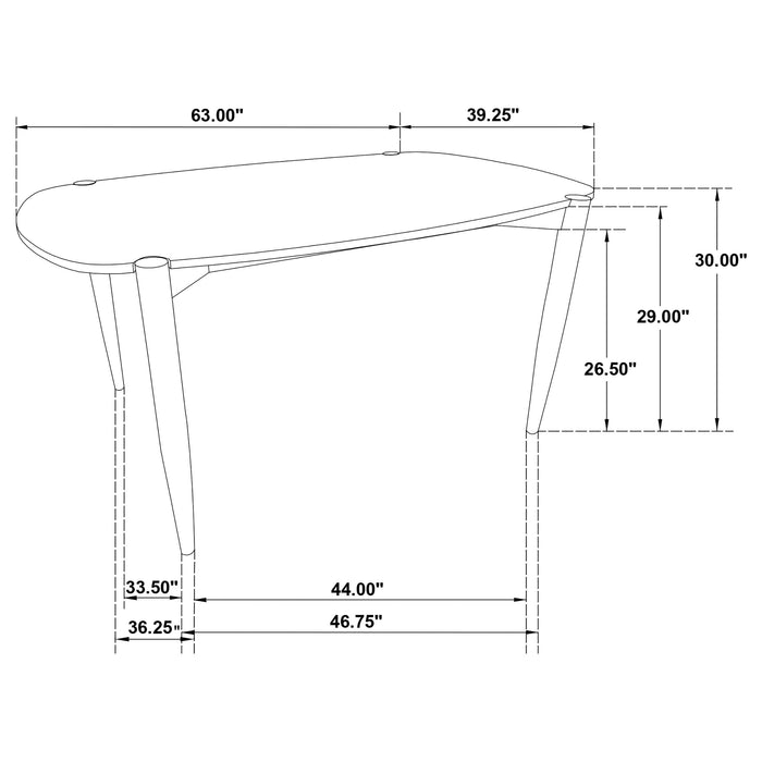 Coaster Dortch Oval Solid Wood Dining Table Walnut Default Title