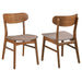 Coaster Dortch Dining Side Chair Walnut and Brown (Set of 2) Default Title