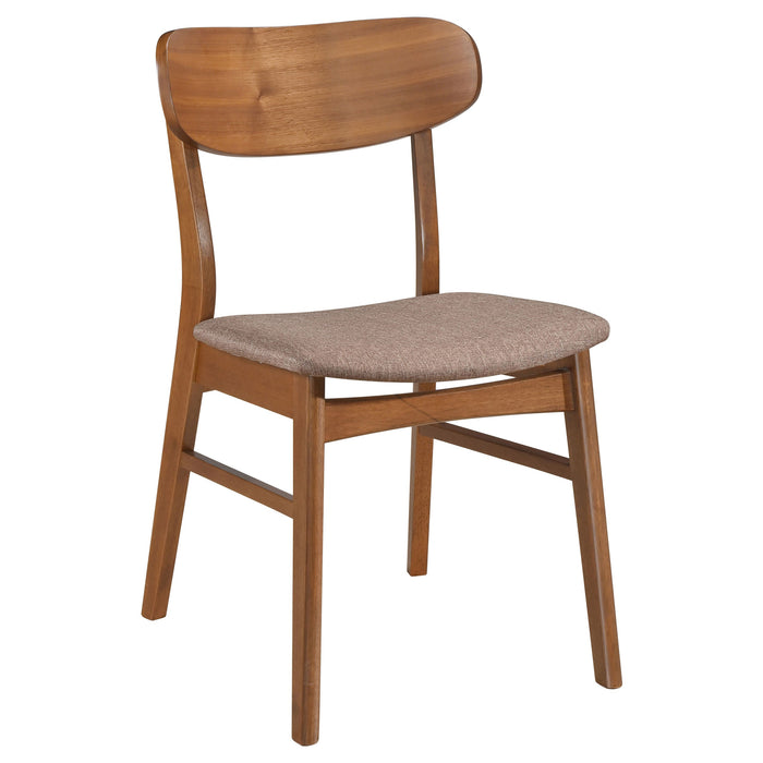 Coaster Dortch Dining Side Chair Walnut and Brown (Set of 2) Default Title