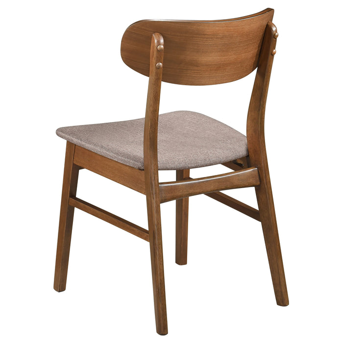 Coaster Dortch Dining Side Chair Walnut and Brown (Set of 2) Default Title