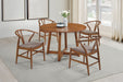 Coaster Dinah Round Solid Wood Dining Set Walnut Default Title