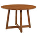 Coaster Dinah Round Solid Wood Dining Set Walnut Default Title