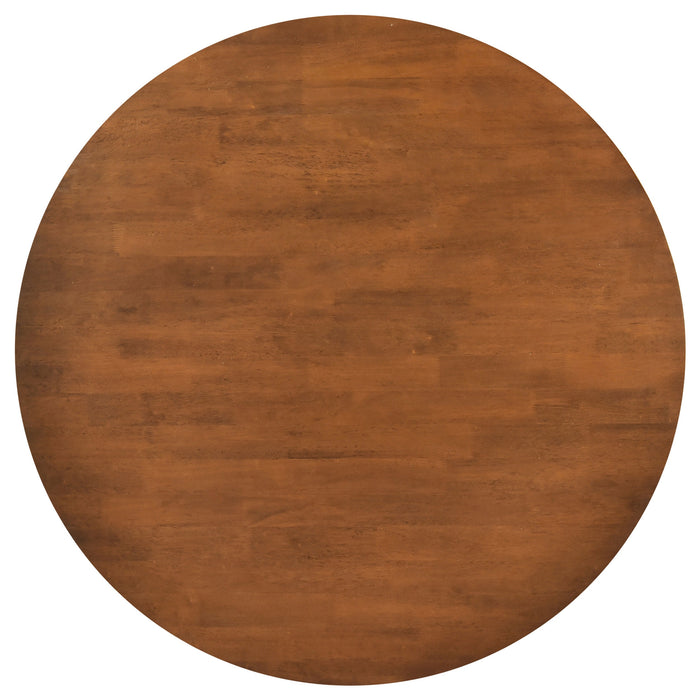 Coaster Dinah Round Solid Wood Dining Set Walnut Default Title