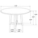 Coaster Dinah Round Solid Wood Dining Set Walnut Default Title