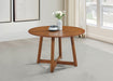 Coaster Dinah Round Solid Wood Dining Table Walnut Default Title