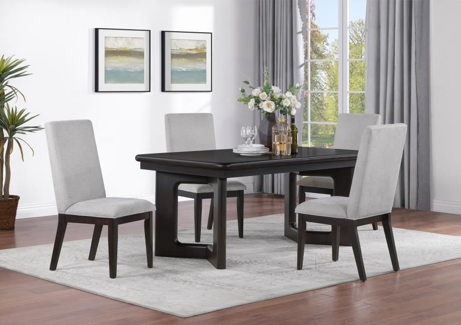 Hathaway Rectangular Dining Table Set Acacia Brown