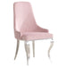 Coaster Antoine Upholstered Demi Arm Dining Side Chairs (Set of 2) Pink