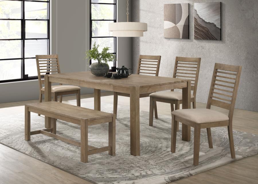 Scottsdale 5-piece Rectangular Dining Set Brown Washed