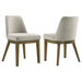 Castlewood Upholstered Dining Side Chair Brown Oak (Set of 2)