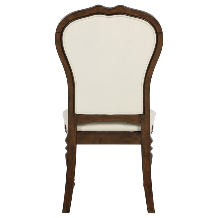 Landon Upholstered Dining Side Chair Rich Brown (Set of 2)