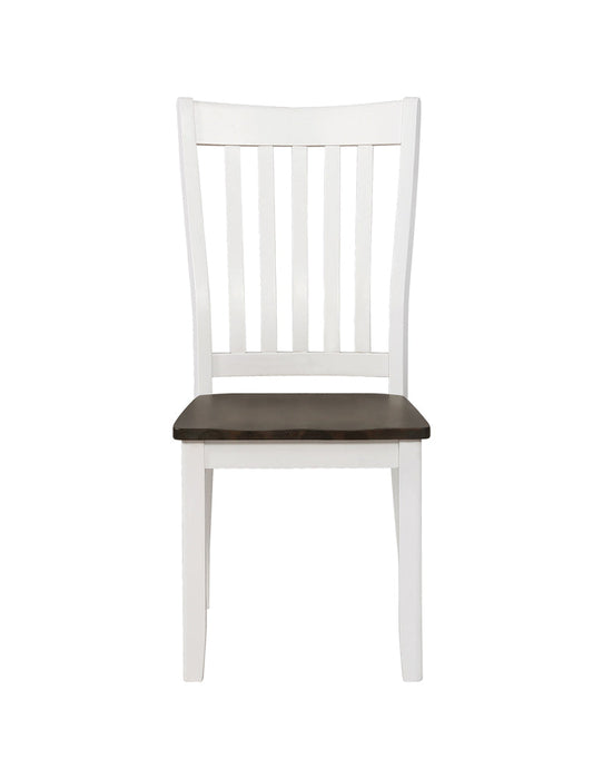 Coaster Kingman Slat Back Dining Chairs Espresso and White (Set of 2) Default Title