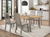 Coaster Nogales Rectangle Dining Set Acacia and Coastal Grey Set of 5