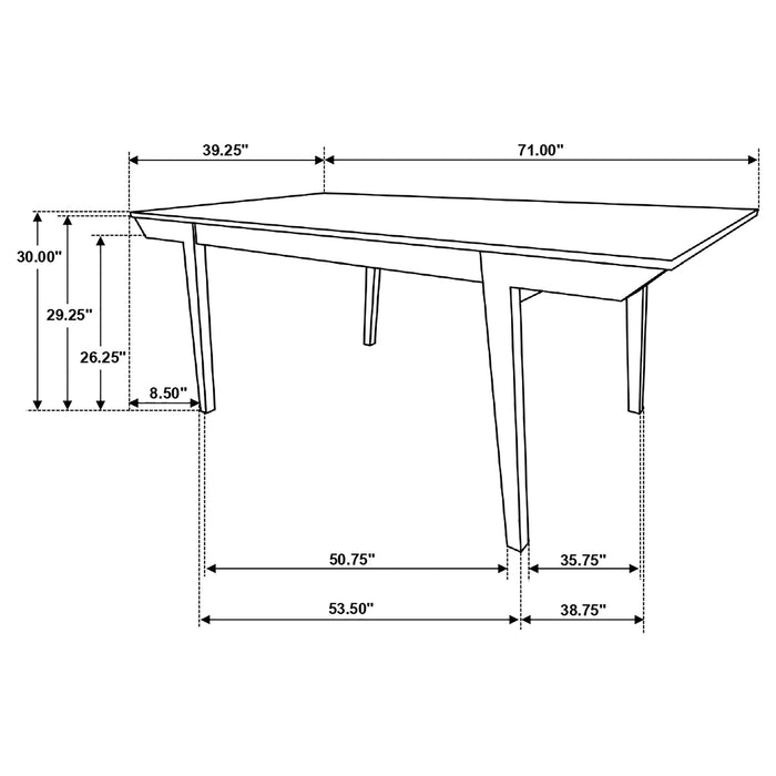 Coaster Nogales Rectangle Dining Set Acacia and Coastal Grey Set of 7