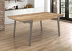 Coaster Nogales Wooden Dining Table Acacia and Coastal Grey Default Title