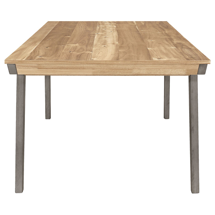 Coaster Nogales Wooden Dining Table Acacia and Coastal Grey Default Title