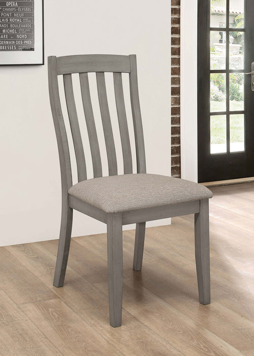 Coaster Nogales Slat Back Side Chairs Coastal Grey (Set of 2) Default Title