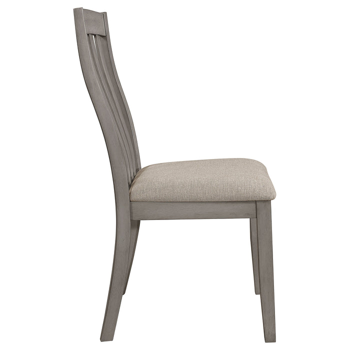 Coaster Nogales Slat Back Side Chairs Coastal Grey (Set of 2) Default Title