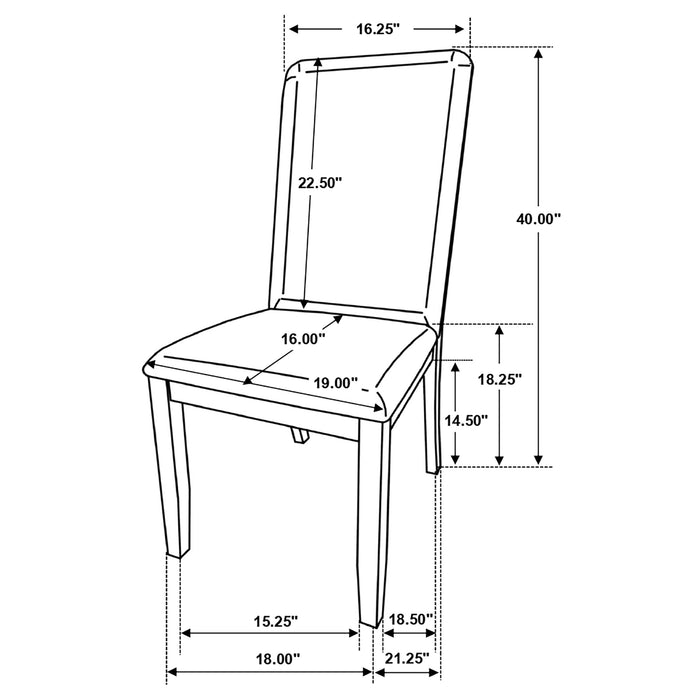 Coaster Wethersfield Solid Back Side Chairs Latte (Set of 2) Default Title