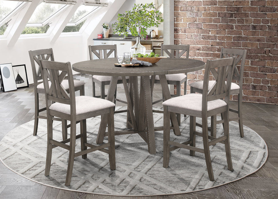 Coaster Athens Counter Height Dining Set Barn Grey Set of 5