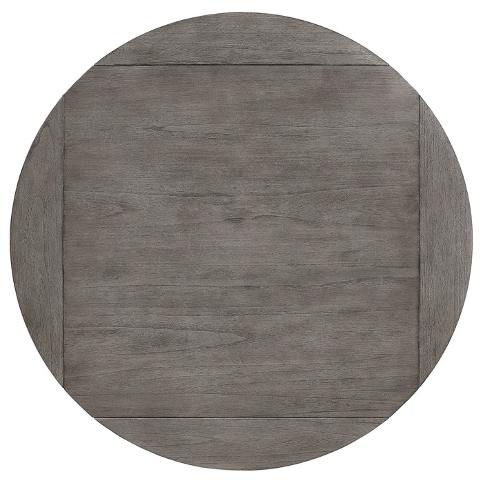 Coaster Athens Round Counter Height Table with Drop Leaf Barn Grey Default Title