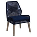 Coaster Nakia Woven Back Side Chairs Grey (Set of 2) Navy