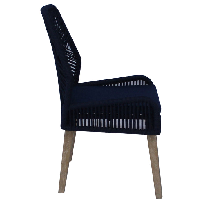 Coaster Nakia Woven Back Side Chairs Grey (Set of 2) Navy