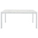 Coaster Athena Rectangle Dining Table with Marble Top Chrome Default Title