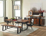 Coaster Ditman Live Edge Dining Table Grey Sheesham and Black Default Title