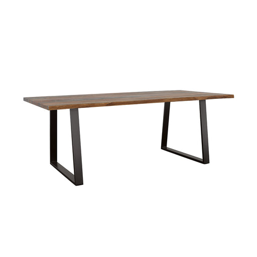 Coaster Ditman Live Edge Dining Table Grey Sheesham and Black Default Title