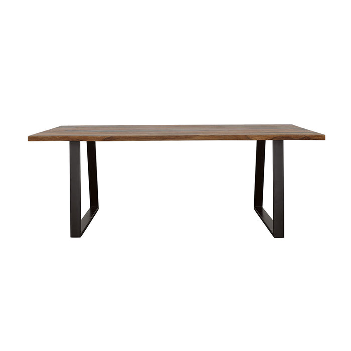 Coaster Ditman Live Edge Dining Table Grey Sheesham and Black Default Title