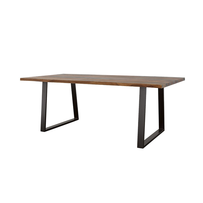 Coaster Ditman Live Edge Dining Table Grey Sheesham and Black Default Title