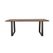 Coaster Ditman Live Edge Dining Table Grey Sheesham and Black Default Title