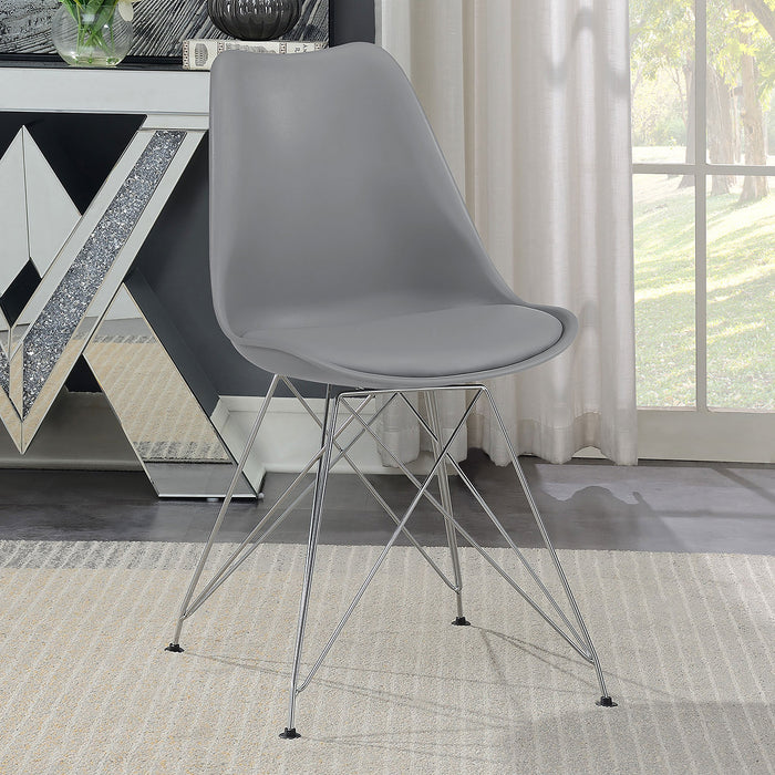 Coaster Juniper Upholstered Side Chairs Grey (Set of 2) Default Title