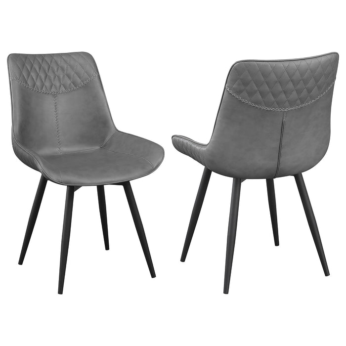 Coaster Brassie Upholstered Side Chairs Grey (Set of 2) Default Title