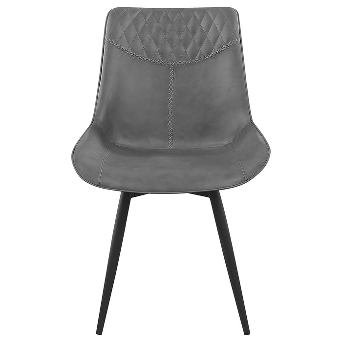 Coaster Brassie Upholstered Side Chairs Grey (Set of 2) Default Title