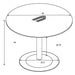 Coaster Lana Round Dining Table Walnut and Black Default Title