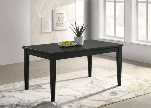 Coaster Appleton Rectangular Wood Dining Table Black Washed Default Title