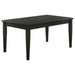 Coaster Appleton Rectangular Wood Dining Table Black Washed Default Title