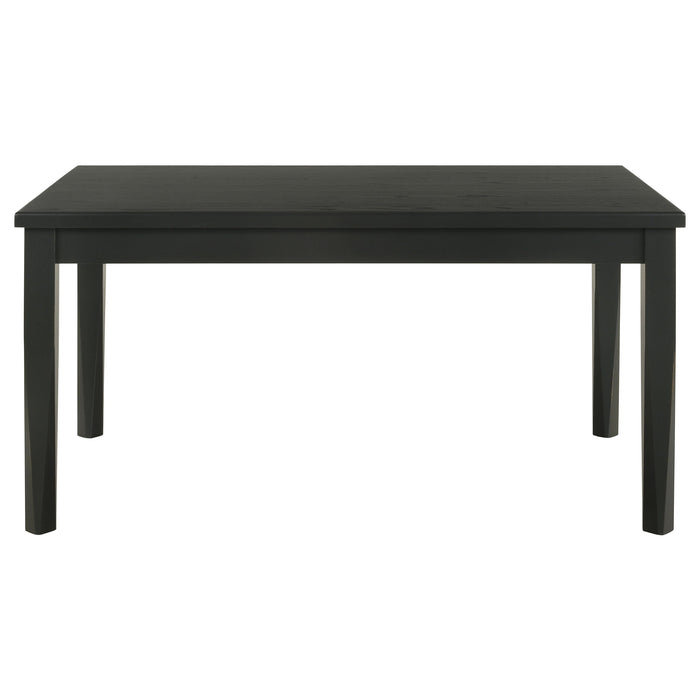 Coaster Appleton Rectangular Wood Dining Table Black Washed Default Title